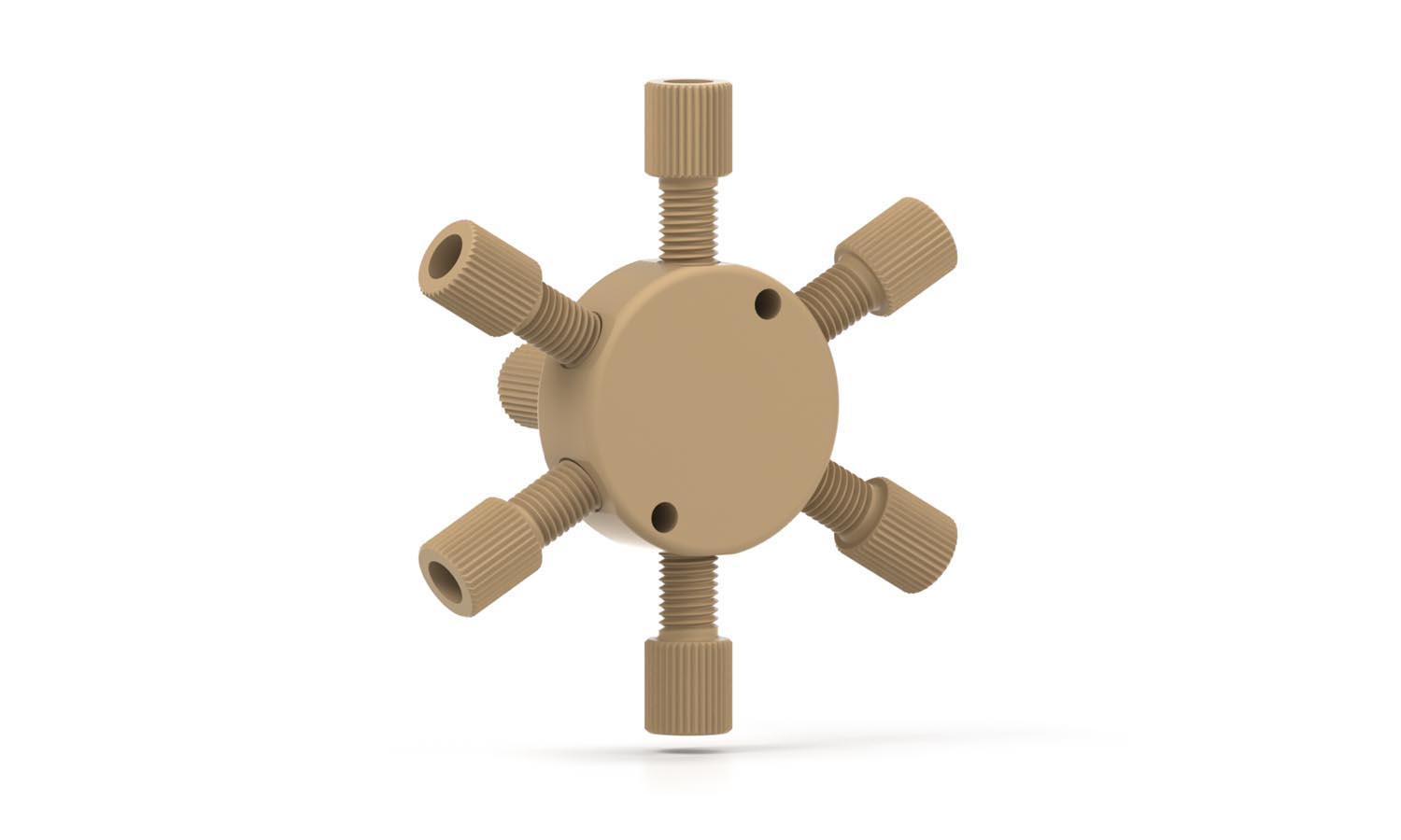 Manifold, PEEK, 7 -port, 1/16"