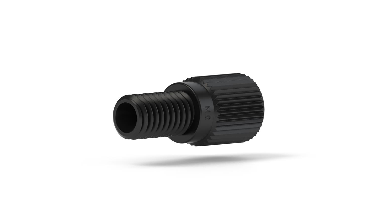 Flangeless Nut PFA, M6, for1/16" -Black