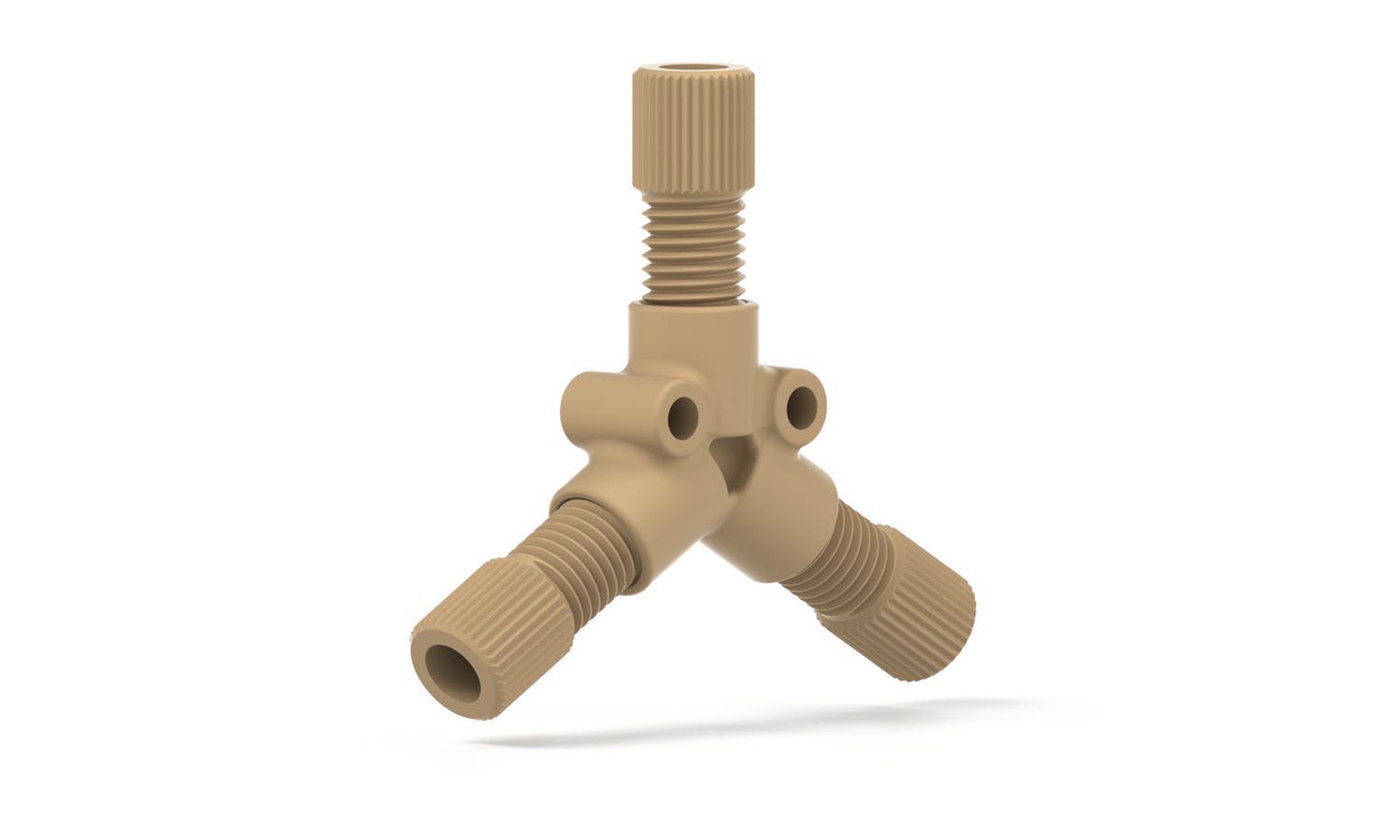 Y-fitting, PEEK, 3/16", 3,2mm hole