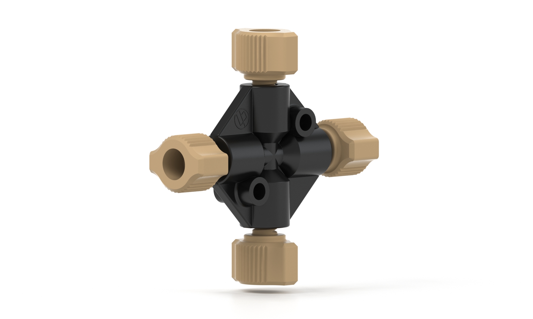 Kryds, PEEK, 1/16", 10-32, 0,50 mm, med F300