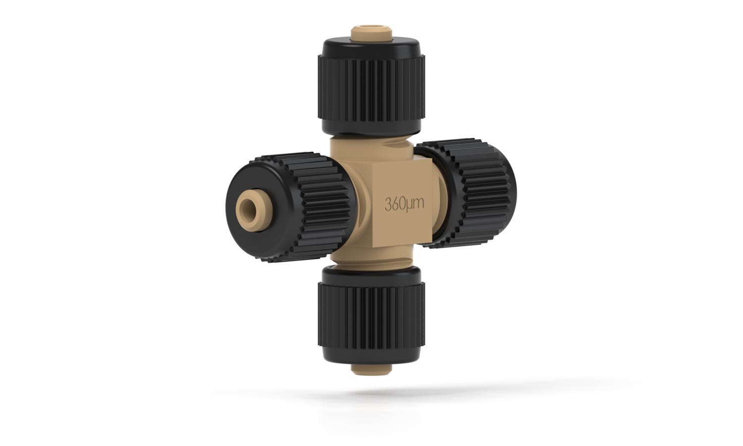 Kryds Microtight, PEEK, 360um, med fittings