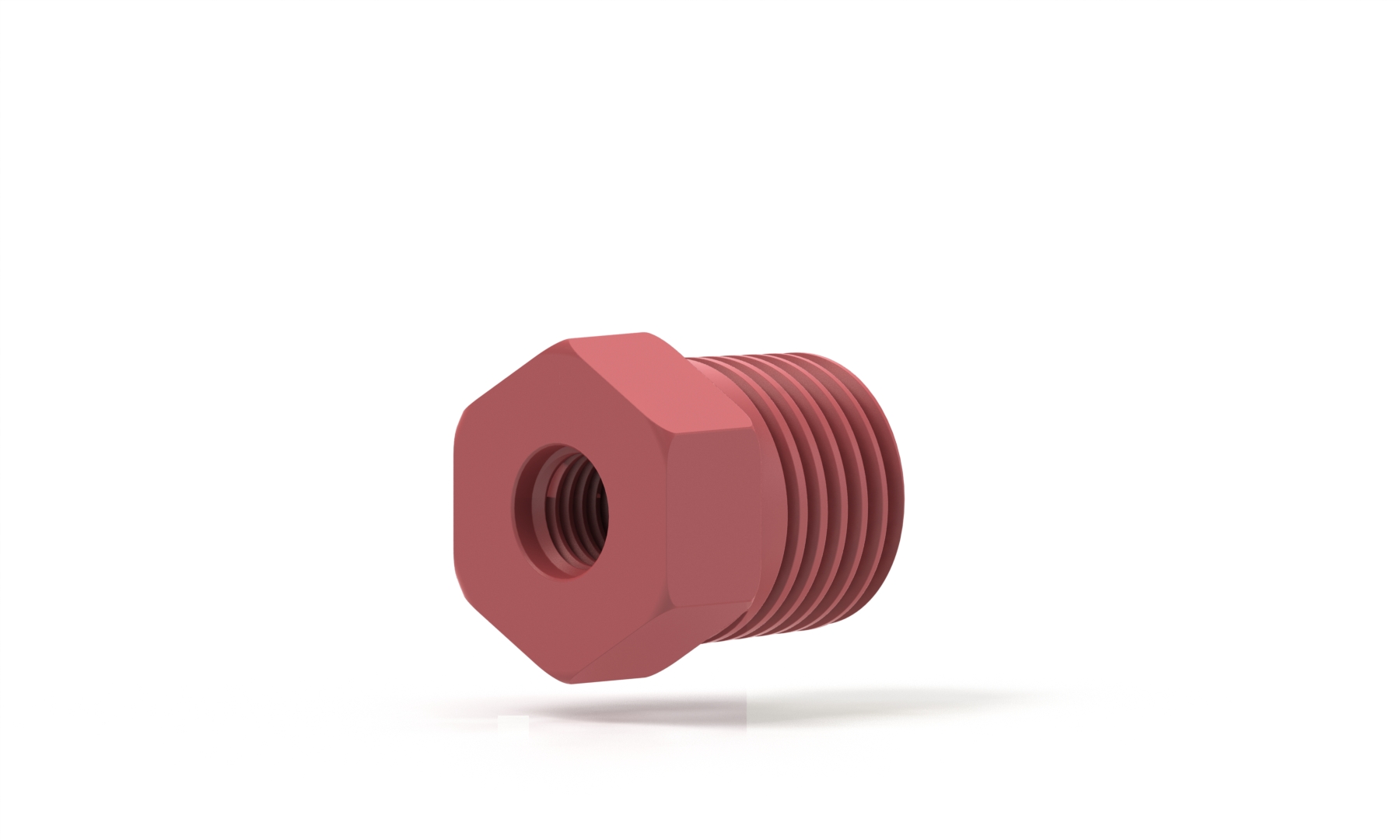 Adapter PEEK, 1/4" NPT til 1/4-28 hun, u/fittings