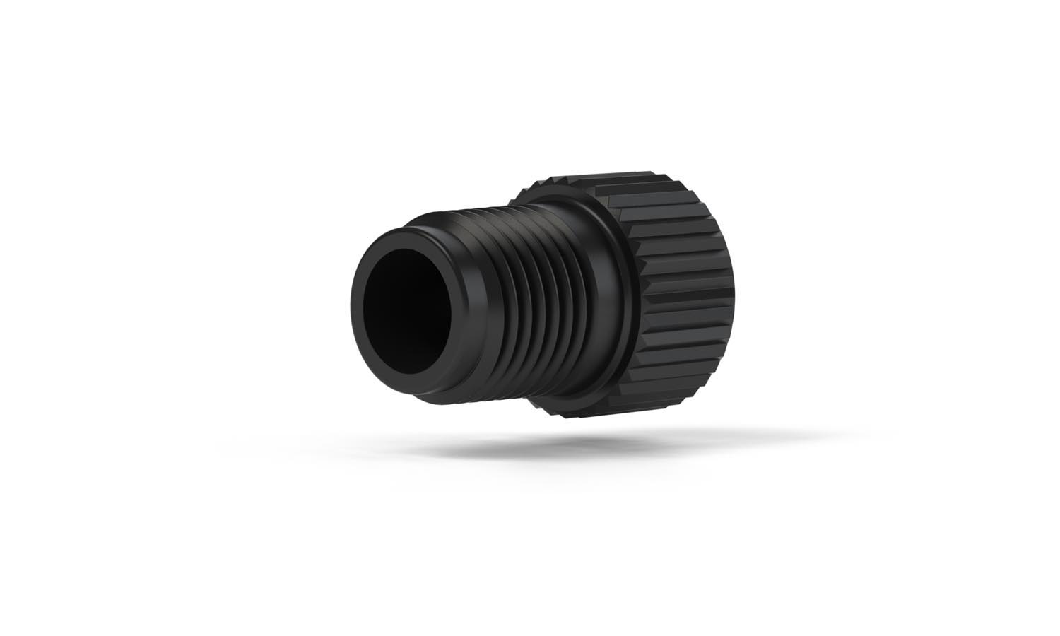 Skrue flangeløs, PEEK, 1/4", 1/2"-20, sort