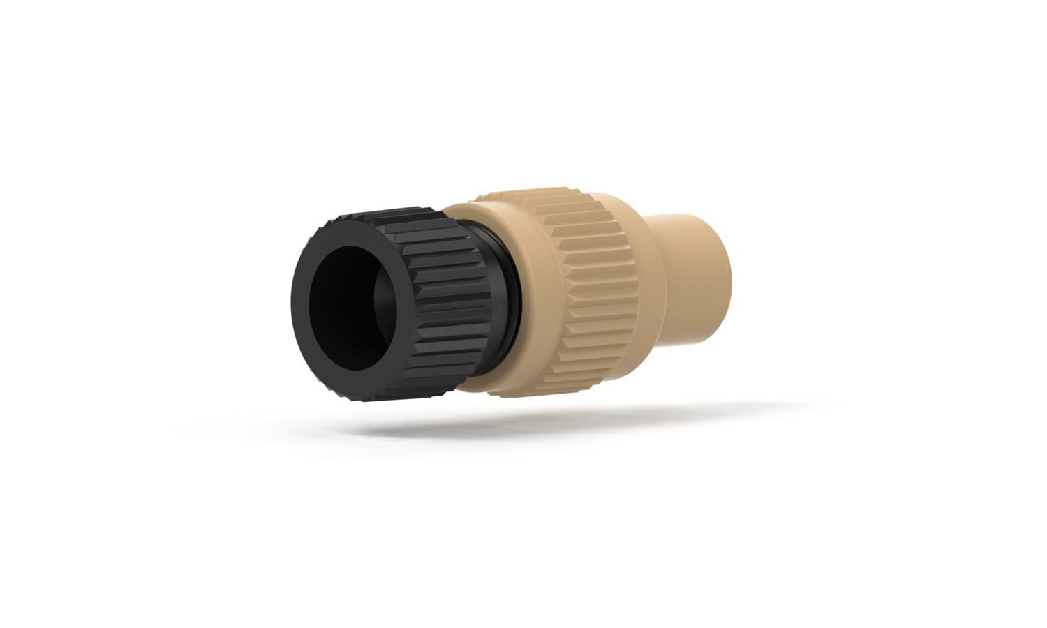 Adapter, PEEK, 1/2-20 hun til 1/4-28 hun