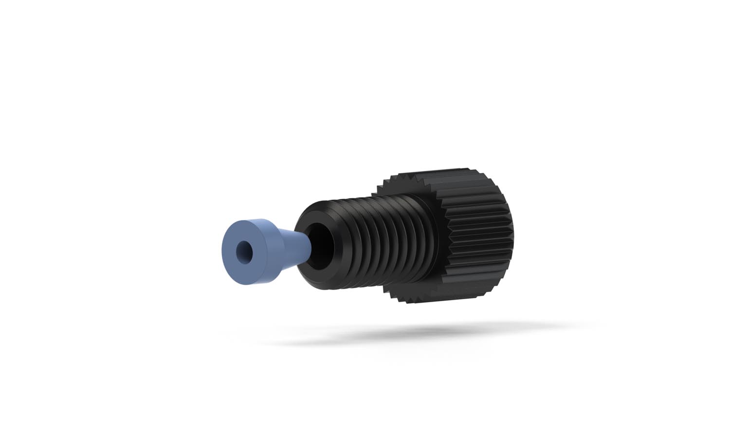 Flgl Fitting Black Delrin®, 1/4-28, for 1/16"