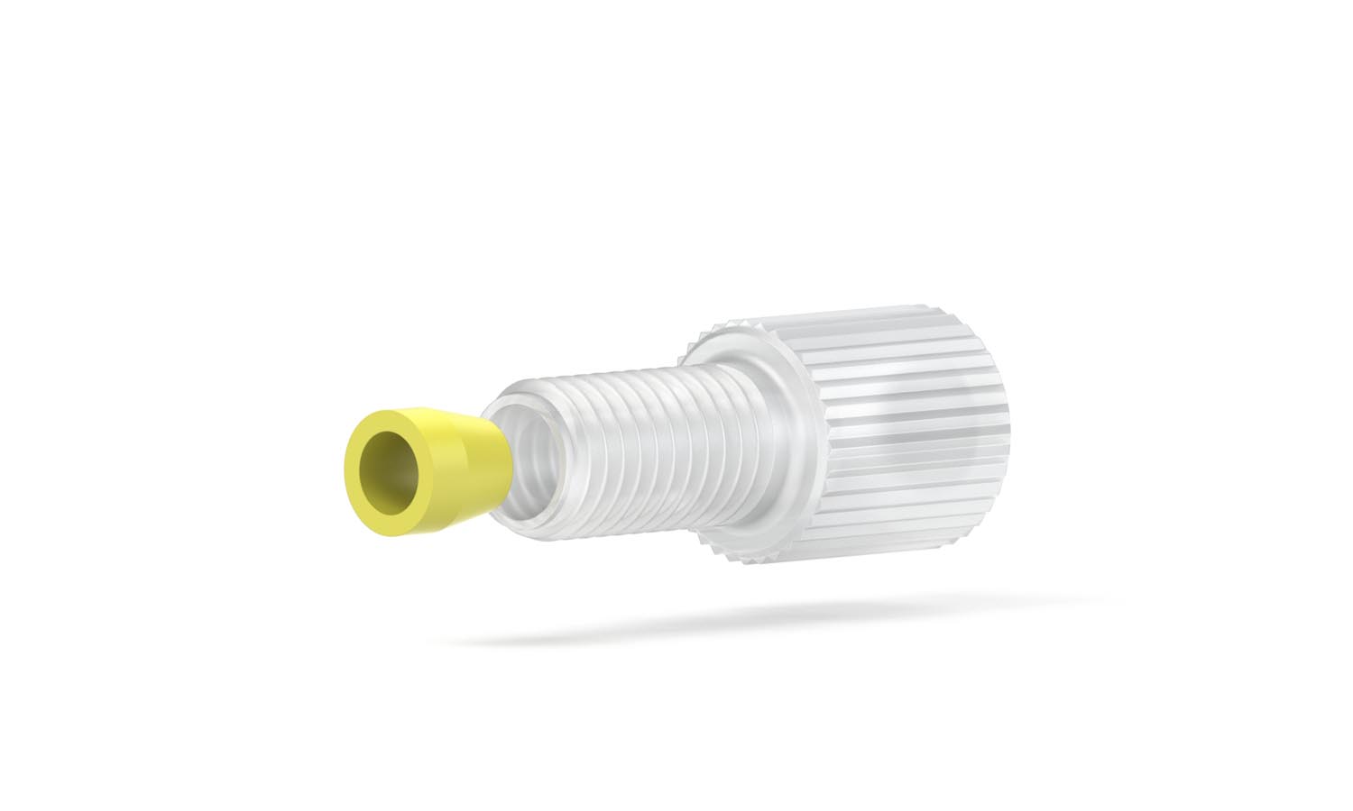 Flgl Fitting Nat, PP,1/4-28 for 1/8"