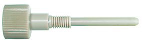 Syringe fitting assy., head knurled, C1, PEEK/TFE