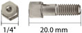 Nut, SS, 1/16" x-long, Rheodyne, 10-32