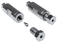 Nut, SS, 2mm, Valco type, 10-32, 5 pcs