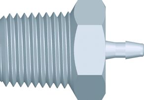 Slangestuts m. 1/8-27 til S-200 1,6mm, hvid Nylon