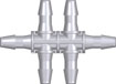 T-stykke 6-port dobbel manifold  1/8" (3,2 mm)