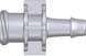 Female Large Bore Connector, 4.8mm barb, Nylon