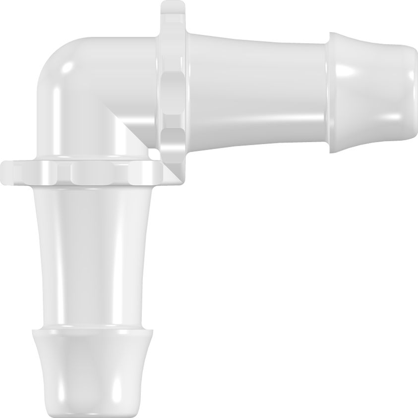 Tube connector elbow 12,7 mm - 12,7 mm, PP