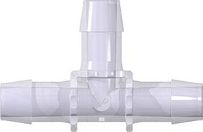 Slangesamler, T, S-600, 25,4mm, PP